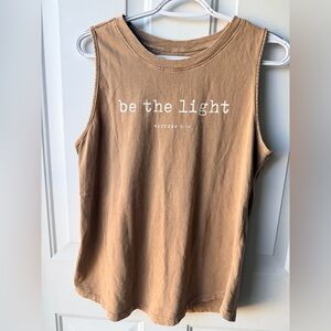Be The Light Tank Top Large Christian Graphic Tee Faith Cotton USA